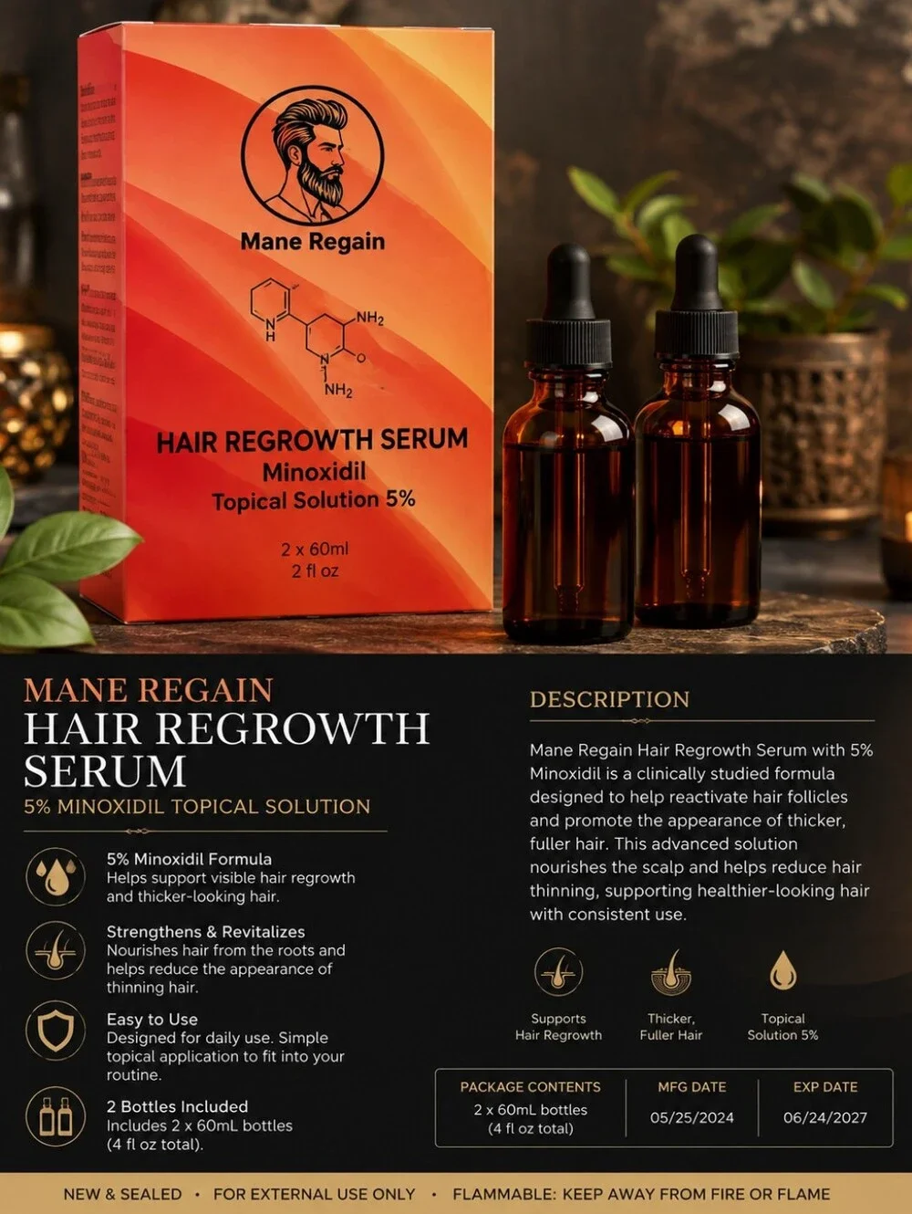 Hair Regrowth Serum — Orange